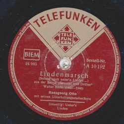 Hansgeorg Otto - Untern Linden / Lindenmarsch