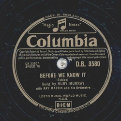 Ruby Murray - Before we know it / If anyone finds this, I...