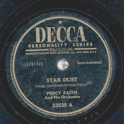 Percy Faith - Star Dust / Embraceable you