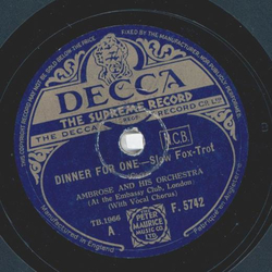 Ambrose and his Orchestra - Dinner For One / The Generals...