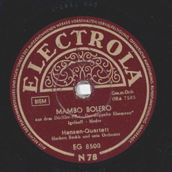 Hansen-Quartett - Der schräge Otto / Mambo Bolero 