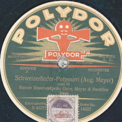 Berner Bauernkapelle - Schweizerlieder-Potpourri Teil III...