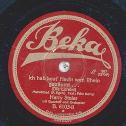 Steier-Quartett - So schn wie der Rhein / Ich hab heut Nacht vom Rhein getrumt