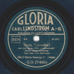 Die 5 Gloria Gesangs-Gitarristen - Friesenlied / Teure Schwalbe!