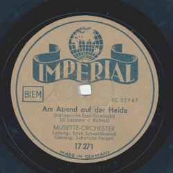 Musette-Orchester - Am Abend auf der Heide / Rosamunde