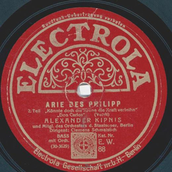Alexander Kipnis - Arie des Philipp Teil I und II