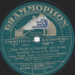 Julius Patzak - Eine Nacht in Venedig / Der Goldschmied...