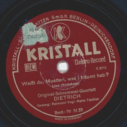 Original-Schrammel-Qaurtett: Dietrich - Weit du,...