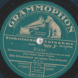Efim Schachmeister m. s. Tanz-Orchester - Ramona / Diane