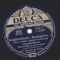 Golgowsky-Quartett - Vergimeinnicht, Blauugelein...! / Das mu was Wunderschnes sein...!