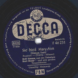 Rolf Simson - Sie hieß Mary-Ann / Heimweh