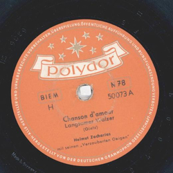 Helmut Zacharias - Chanson damour / Addio amore