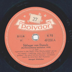 Margot Hielscher - Schlager von Damals, Teil I und II