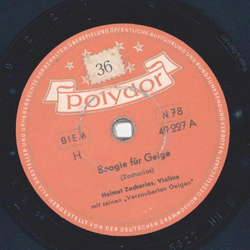 Helmut Zacharias - Boogie f�r Geige / Fiddlers Boogie