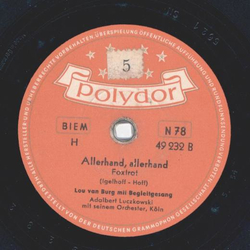 Lou van Burg - Nicolo, Nicolo, Nicolino / Allerhand, allerhand