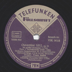 Orchestre Symphonique de la Radiodiffusion Nationale Belge, Franz Andr - Ouvertre 1812, op. 49 Teil I und II