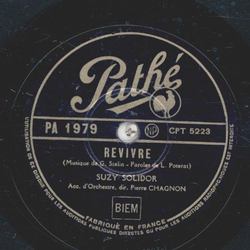 Suzy Solidor - Revivre / Je ne veux quune nuit
