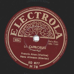 Francis Akos, Hans Altmann - La Capricieuse / Slawischer...