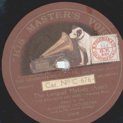 Al Hambra Orchestra: John Ansell - If you were the only girl in the world / The Languid Melody