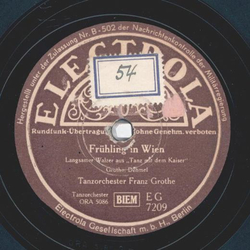 Tanzorchester Franz Grothe - Frhling in Wien / So schn...