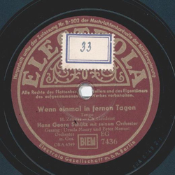 Hans Georg Schütz - Wenn einmal in fernen Tagen / Herz,...