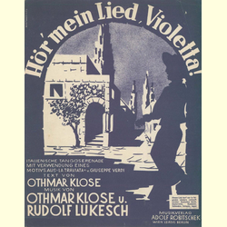 Notenheft / music sheet - Hr mein Lied, Violetta!
