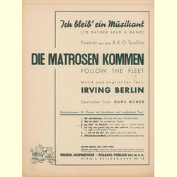 Notenheft / music sheet - Die Matrosen kommen (4 Hefte)