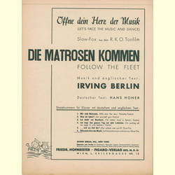 Notenheft / music sheet - Die Matrosen kommen (4 Hefte)