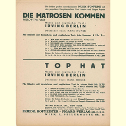 Notenheft / music sheet - Die Matrosen kommen (4 Hefte)