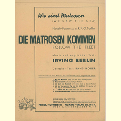 Notenheft / music sheet - Die Matrosen kommen (4 Hefte)