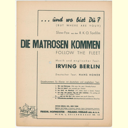 Notenheft / music sheet - Die Matrosen kommen (4 Hefte)