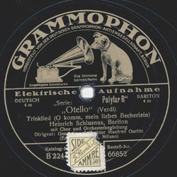 Heinrich Schlusnus - Roigoletto / Otello