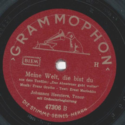 Johannes Heesters -  Jede Frau hat ein s��es Geheimnis / Meine Welt bist du