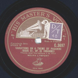 Moura Lympany - Variations on a theme by Paganini, Book II, Op. 35: Theme and Variations I to VIII / Theme and Variations IX to XIV 