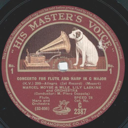 Marcel Moyse und Mlle. Lily Laskine - Concerto for Flute...