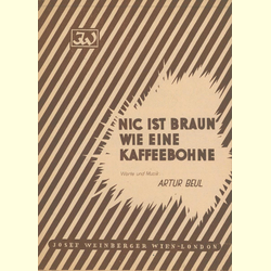 Notenheft / music sheet - Nic ist braun wie eine Kaffeebohne