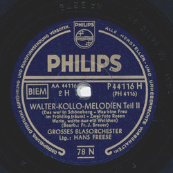 Grosses Blasorchester - Walter Kollo Melodien Teil I / Walter Kollo Melodien Teil II