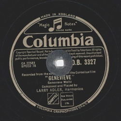 Larry Adler - Genevieve: Genevieve Waltz / Love theme and Blues