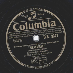 Larry Adler - Genevieve: Genevieve Waltz / Love theme and Blues