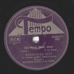 Madeleine Lohse und Ralph Maria Siegel - Die Musi, Musi,...