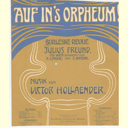 Notenheft / music sheet - Auf ins Orpheum!