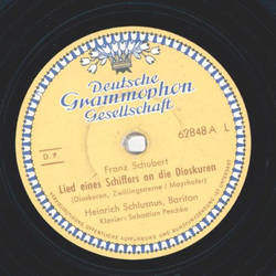 Heinrich Schlusnus - Lied eines Schiffers an die Dioskuren / An die Musik