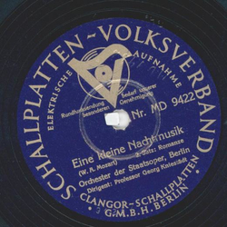 Georg Kniestdt - Eine kleine Nachtmusik,1. Satz Allegro / Eine kleine Nachtmusik, 2. Satz Romanze (unvollst.)