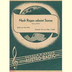 Notenheft / music sheet -  Nach Regen scheint Sonne