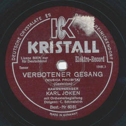 Karl Jken - Sei gegrt, du mein schnes Sorrent / Verbotener Gesang 