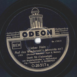 Dorit Alt - Lieber Hein - Auf das Wiedersehn kommts an /...