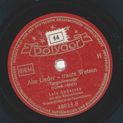 Lale Andersen - Kleiner Strau aus Veilchen / Alte Lieder...