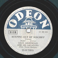 Louis Armstrong - You Can Depend On Me / Keeping Out Of Mischief