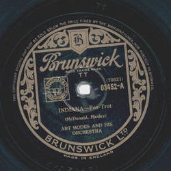Art Hodes - Indiana / Get Happy