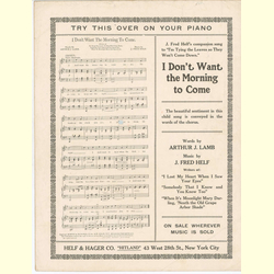 Notenheft / music sheet - All I want is one loving smile from you-oo-oo